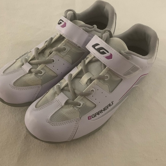 Louis Garneau Triathlon Cycling Shoes Women’s EU 43 US 11.5 White Pink - Picture 3 of 11